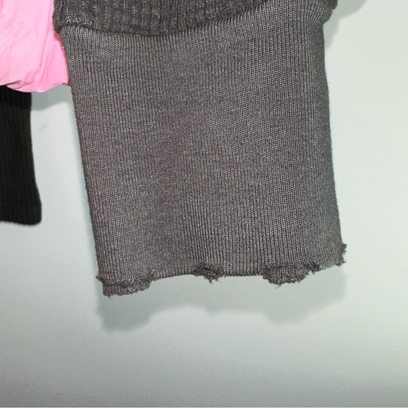 Cotton Citizen Waffle Knit Black Women’s Long Sleeve Shirt Dress Size M - Picture 5 of 10